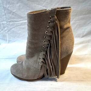 Florence Suede Fringe Ankle Boots Size 5.5